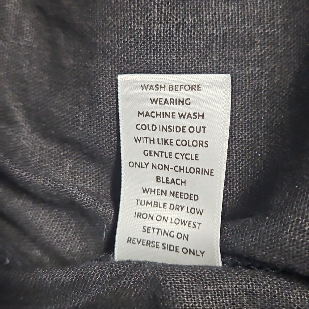 Westbound Linen Blend Mid Rise Straight Leg Lightweight Pant: Black: Size- 2X - Picture 13 of 13